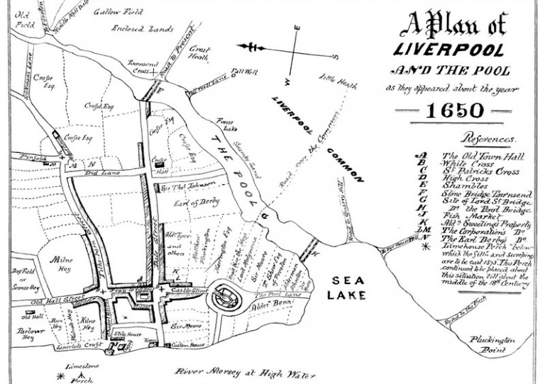 Plan of Liverpool, 1650